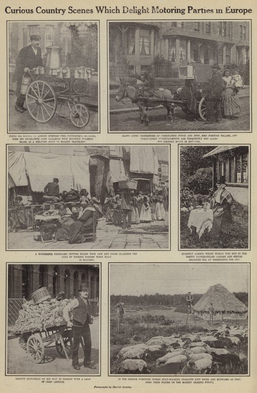 Különös vidéki jelenetek, amelyek az európai autósokat gyönyörködtetik (fekete-fehér fotó) alkotó: American Photographer (after)