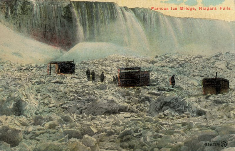 Híres jéghíd a Niagara-vízesésnél, New York, USA (színes fotó) alkotó: American Photographer (after)