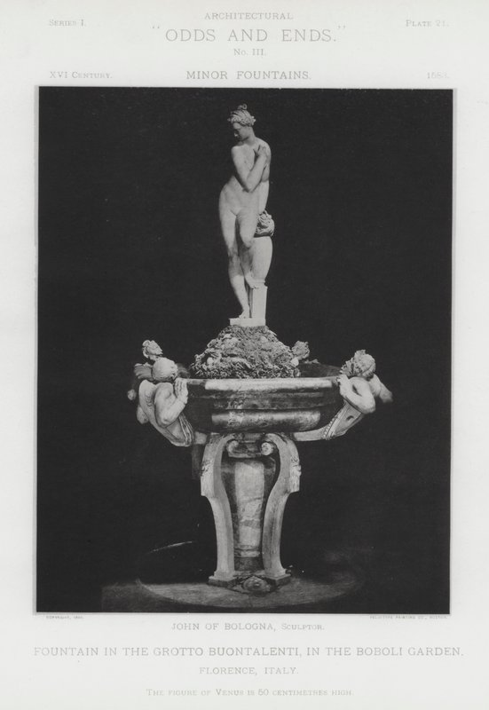 Szökőkút a Buontalenti barlangban, a Boboli kertben, Firenze, Olaszország (f/w fotó) alkotó: American Photographer (after)