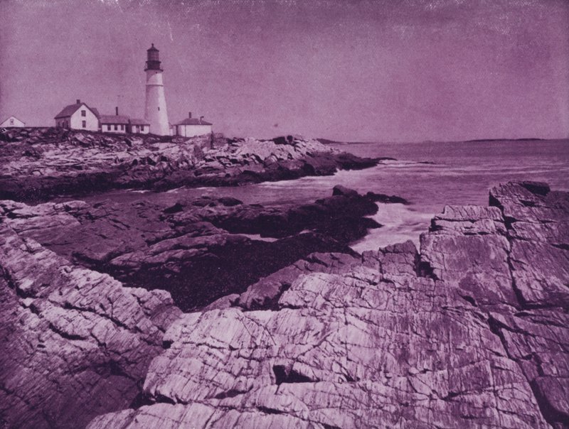 Világítótorony Portland kikötőjében, Maine államban (f/w fotó) alkotó: American Photographer (after)