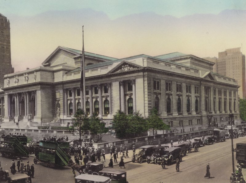 New York: Public Library, Fifth Avenue és West 42nd Street (fotó) alkotó: American Photographer (after)