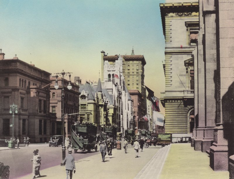 New York: Vanderbilt Mansions; Szent Tamás templom; Fifth Avenue (fotó) alkotó: American Photographer (after)