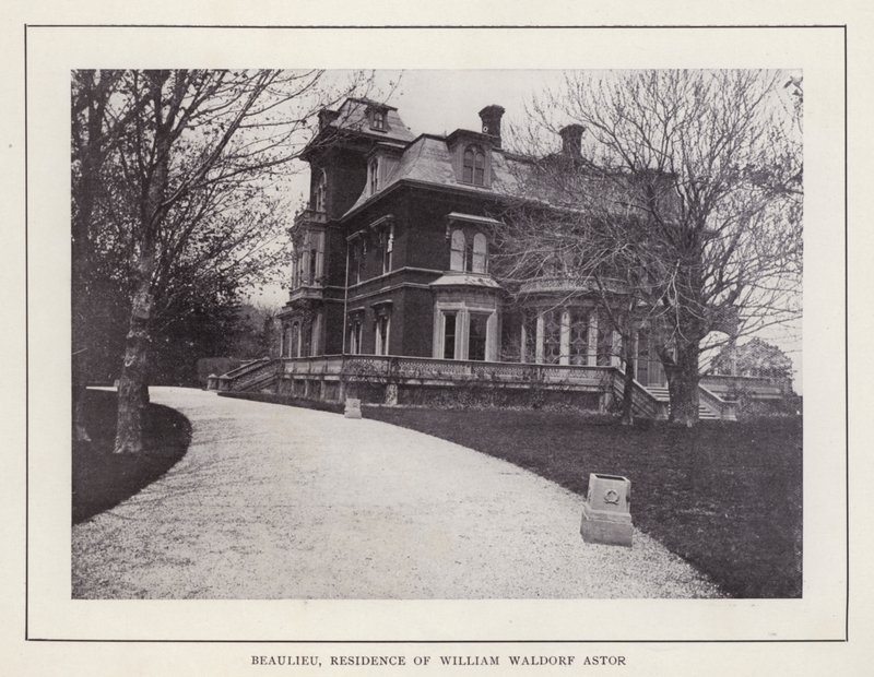 Newport, Rhode Island: Beaulieu, William Waldorf Astor rezidenciája (f/w fotó) alkotó: American Photographer (after)