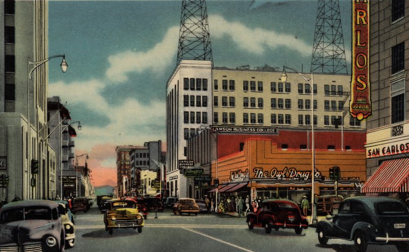 Phoenix, Arizona: Central Avenue, Monroe felől délre nézve (fotó) alkotó: American Photographer (after)