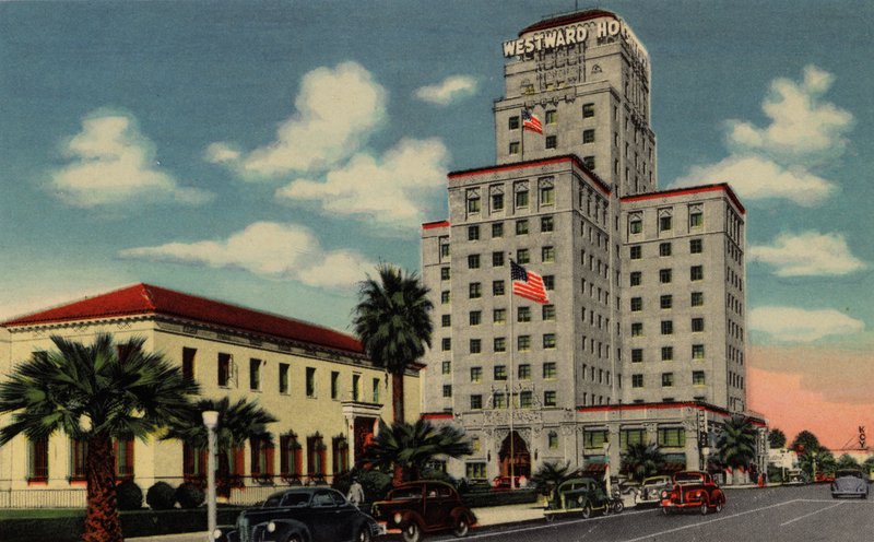 Phoenix, Arizona: Postahivatal és Hotel Westward Ho, North Central Avenue (fotó) alkotó: American Photographer (after)
