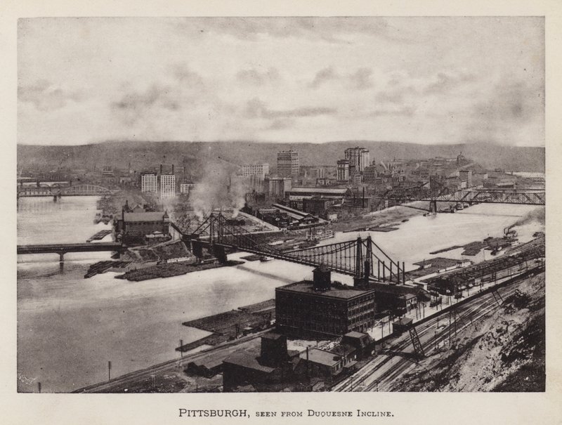 Pittsburgh: Pittsburgh, a Duquesne Incline felől nézve (f/w fotó) alkotó: American Photographer (after)