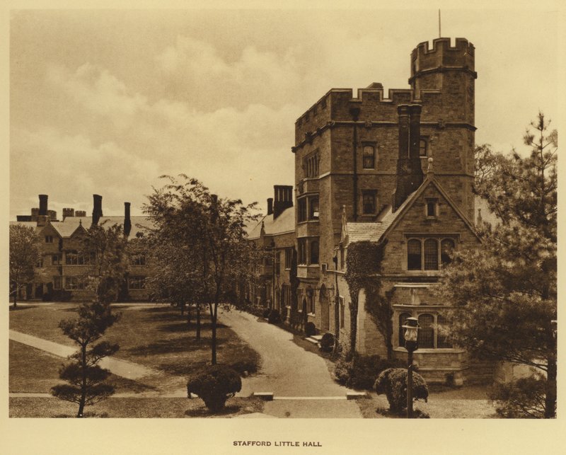 Princetoni Egyetem: Stafford Little Hall (f/w fotó) alkotó: American Photographer (after)