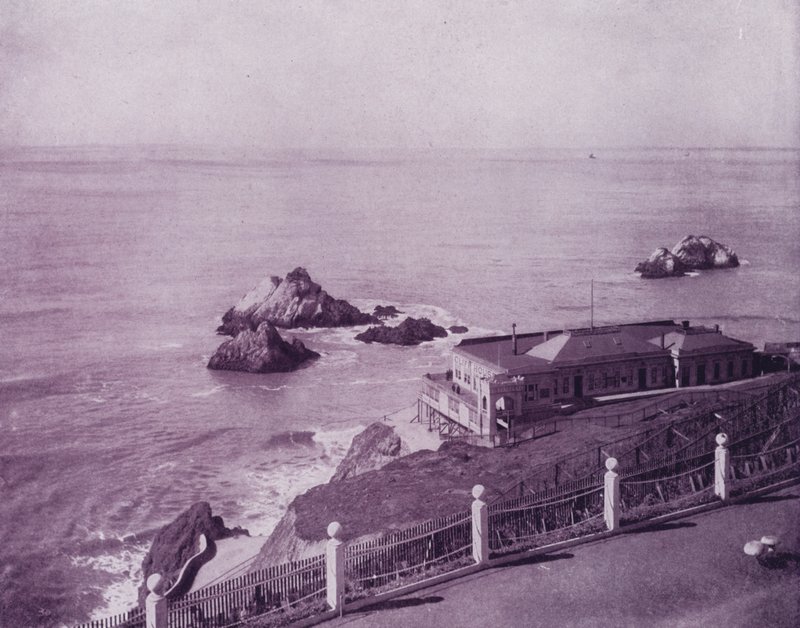 Seal Rocks és Cliff House a Golden Gate-nél, San Francisco (f/w fotó) alkotó: American Photographer (after)