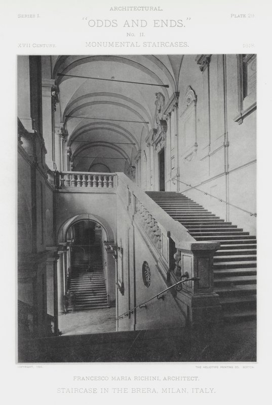 Lépcsőház a Brera-ban, Milánó, Olaszország (f/w fotó) alkotó: American Photographer (after)