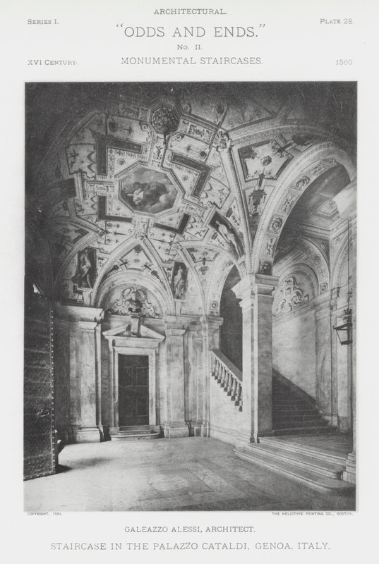 Lépcsőház a Palazzo Cataldiban, Genova, Olaszország (f/w fotó) alkotó: American Photographer (after)