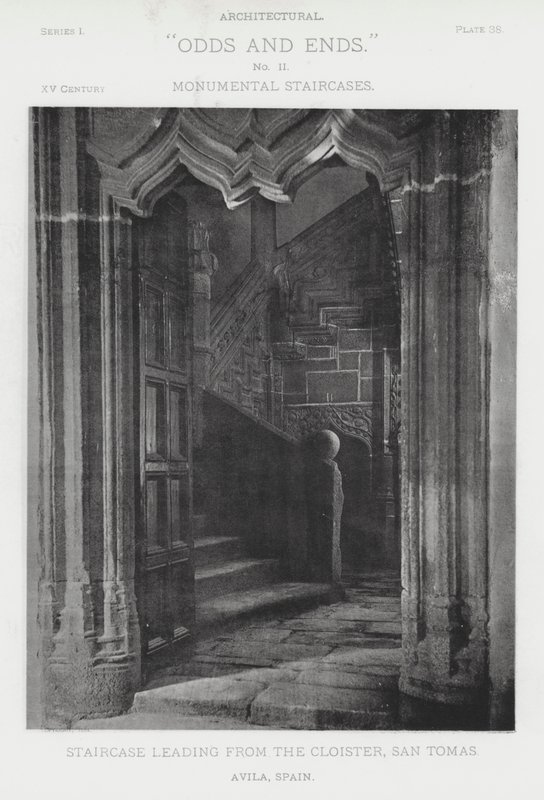 Lépcsőház a kolostorból, San Tomas, Avila, Spanyolország (f/w fotó) alkotó: American Photographer (after)