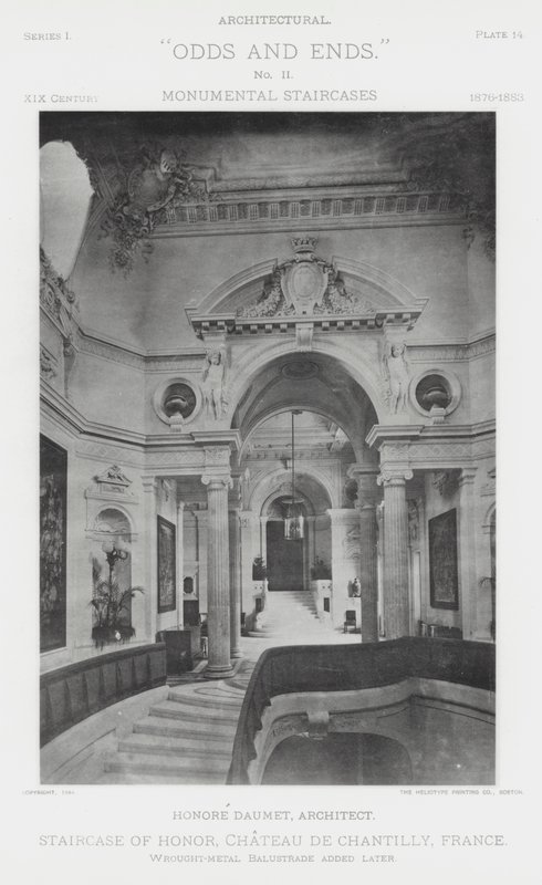 Staircase of Honor, Chateau De Chantilly, Franciaország (f/w fotó) alkotó: American Photographer (after)