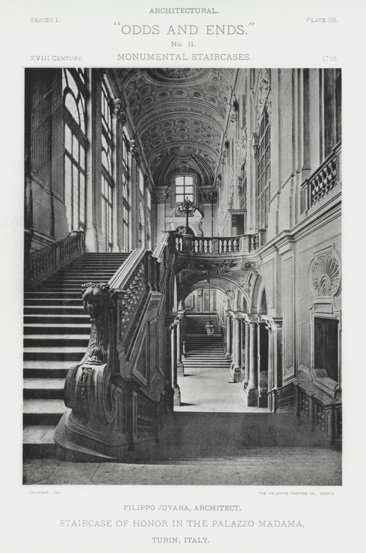 Becsületlépcső a Palazzo Madama-ban, Torinóban, Olaszországban (f/w fotó) alkotó: American Photographer (after)