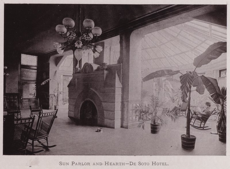 Sun Parlor and Hearth, De Soto Hotel (f/w fotó) alkotó: American Photographer (after)