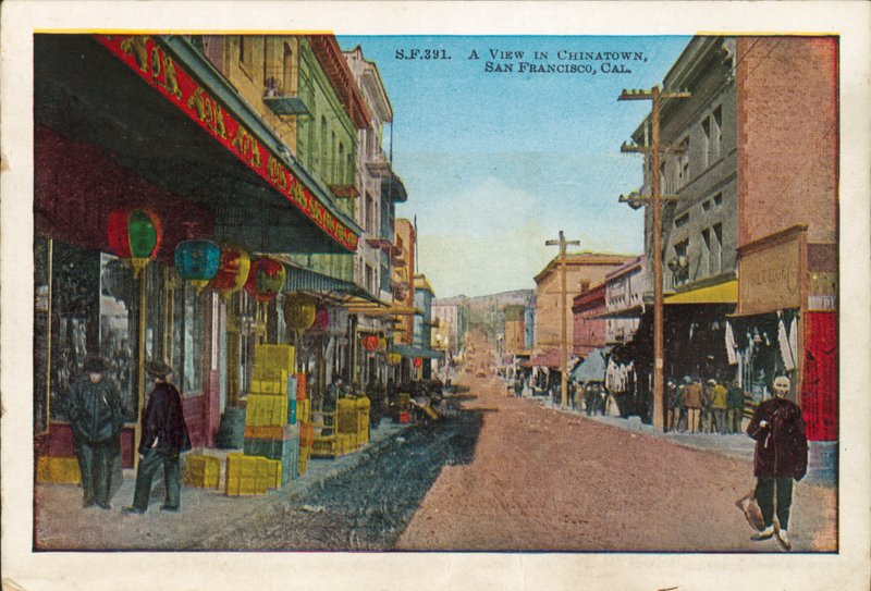 Kilátás a kínai negyedre, San Francisco, Kalifornia (színes fotó) alkotó: American Photographer