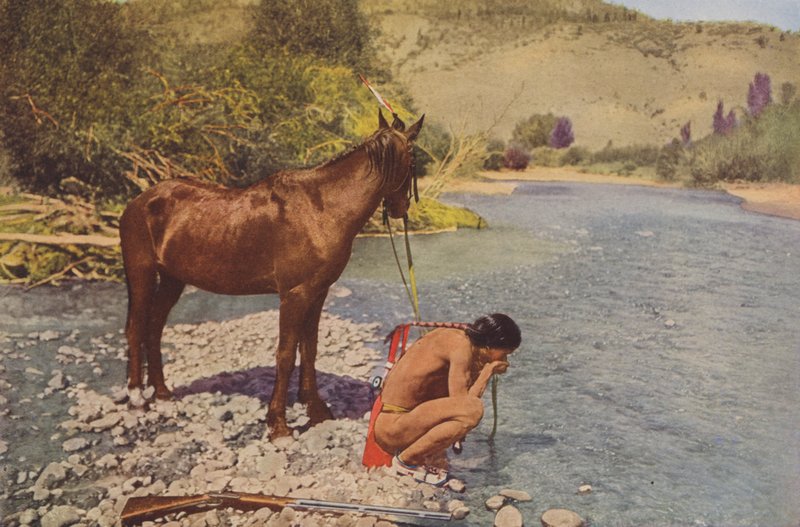 Apacs harcos, Rio Navaho Arizona (színes fénykép) alkotó: American Photographer