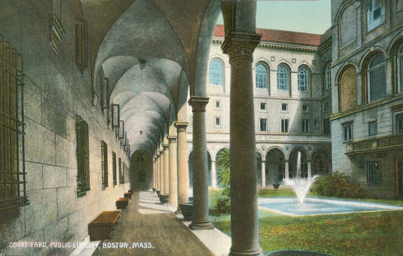Courtyard at the Public Library, Boston, Massachusetts, USA (színes fotó) alkotó: American Photographer
