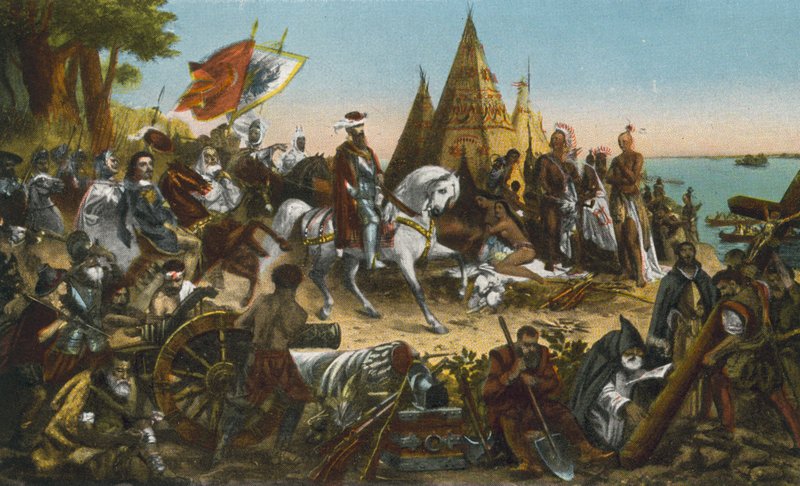 De Soto felfedezése a Mississippi folyón, 1541 májusában (színes kép) alkotó: American Photographer