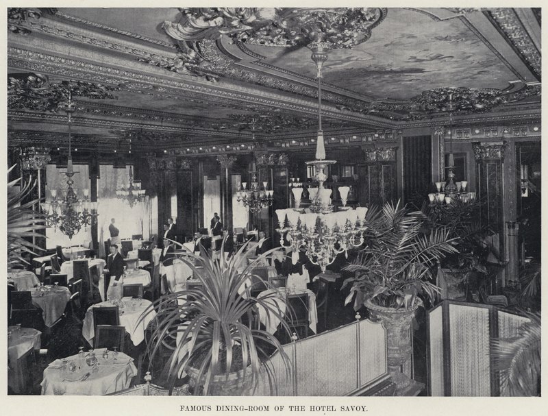 A Hotel Savoy híres étkezője (f/w fotó) alkotó: American Photographer