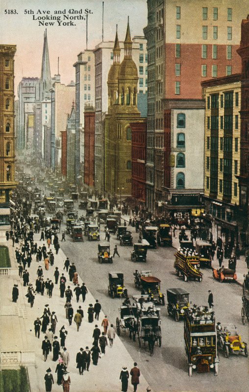 Fifth Avenue és 42nd Street, New York (színes fotó) alkotó: American Photographer