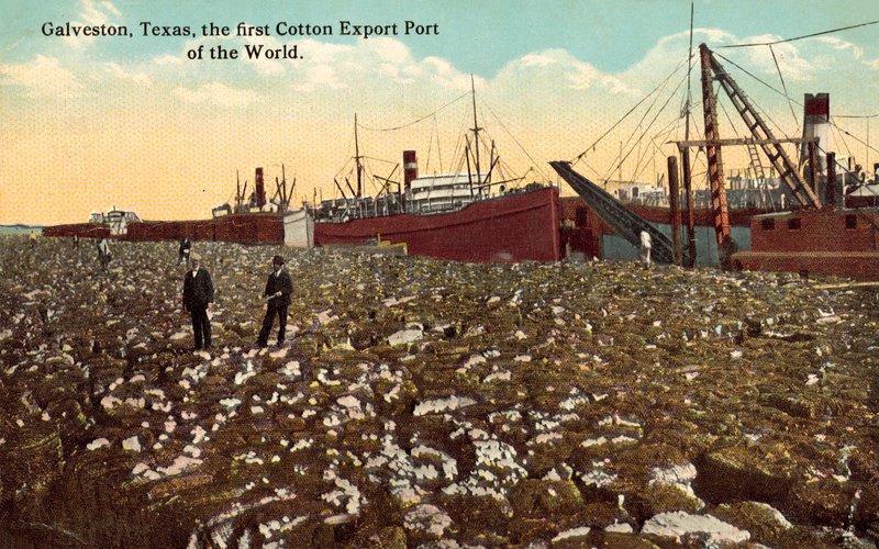 Galveston, Texas, USA, a világ első gyapotexportkikötője (színes fotó) alkotó: American Photographer