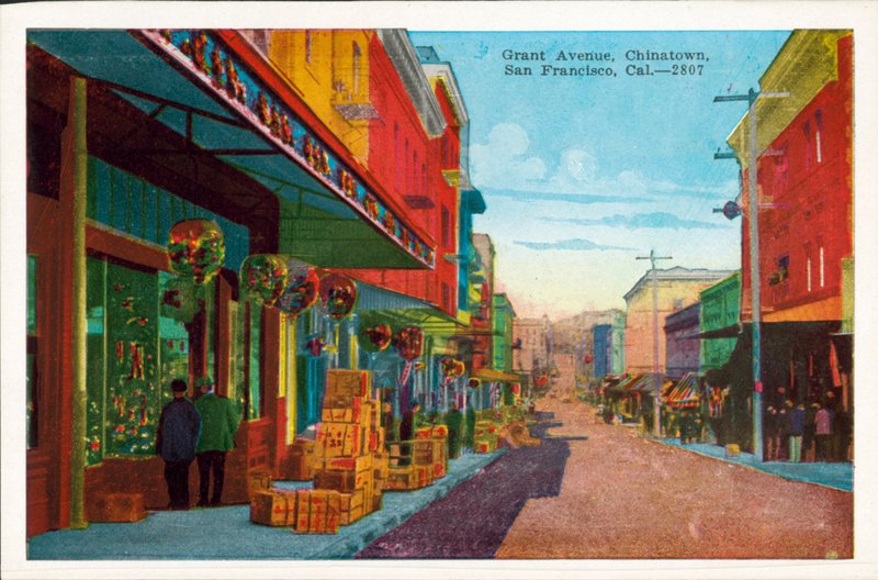 Grant Avenue, Chinatown, San Francisco, Kalifornia (színes fotó) alkotó: American Photographer