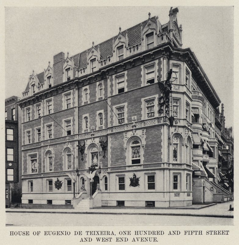 Eugenio de Teixeira háza, a Százötödik utca és a West End Avenue (f/w fotó) alkotó: American Photographer