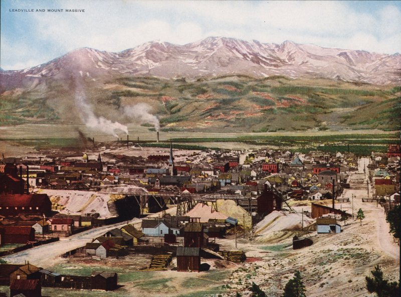 Leadville és a Mount Massive (színes fotó) alkotó: American Photographer