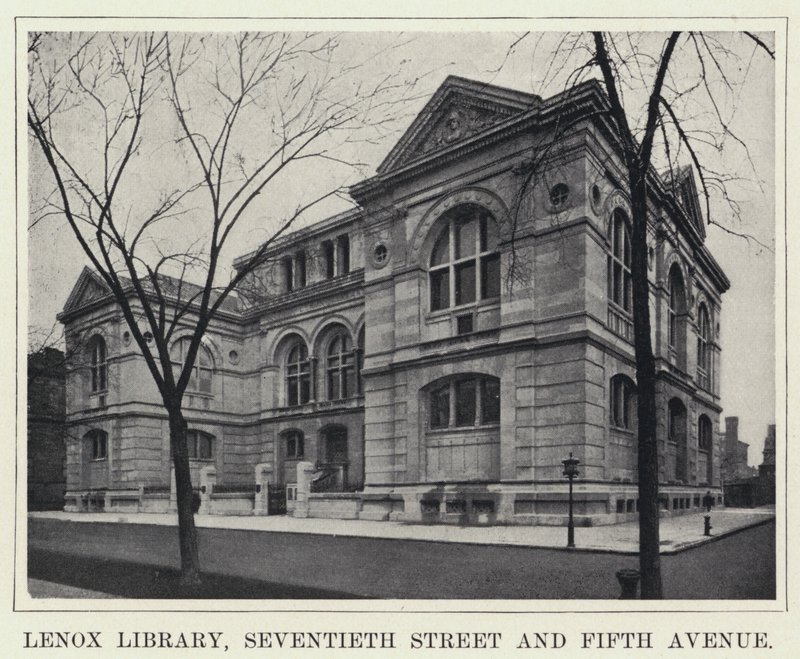 Lenox Library, Seventieth Street és Fifth Avenue (f/w fotó) alkotó: American Photographer