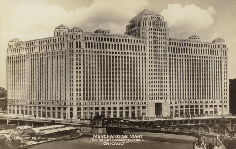 Merchandise Mart, a világ legnagyobb épülete, Chicago, Illinois, USA (fekete-fehér fotó) alkotó: American Photographer
