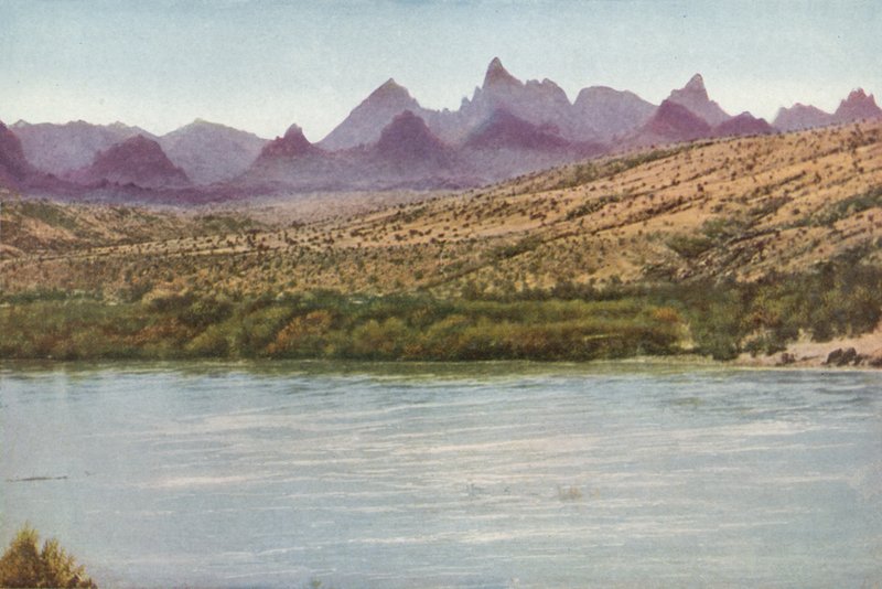 Needles-hegység és Colorado River, Kalifornia (színes fotó) alkotó: American Photographer