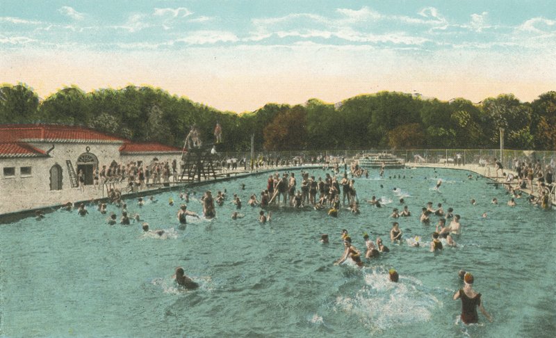 New Orleans: City Park Swimming Pool (színes fotó) alkotó: American Photographer