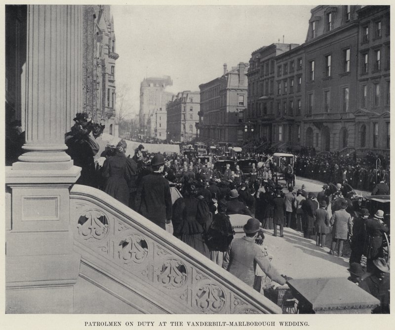 Járőrök szolgálatban a Vanderbilt-Marlborough esküvőn (f/w fotó) alkotó: American Photographer