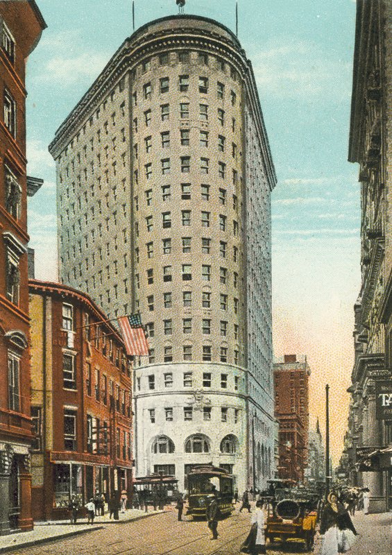 Providence, Rhode Island: Turks Head Building és a Westminster Street (színes fotó) alkotó: American Photographer