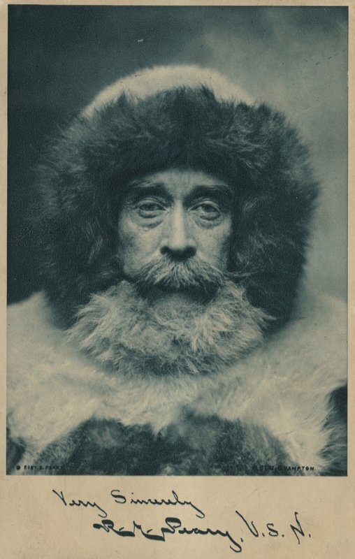 Robert Peary (1856-1920), amerikai sarkkutató (fekete-fehér fotó) alkotó: American Photographer