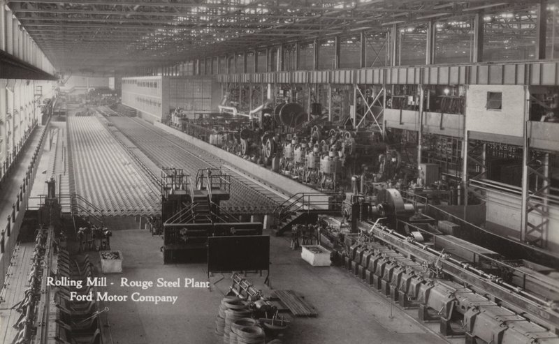 Hengermű, Rouge Steel Plant; Ford Motor Company, Dearborn, Michigan alkotó: American Photographer