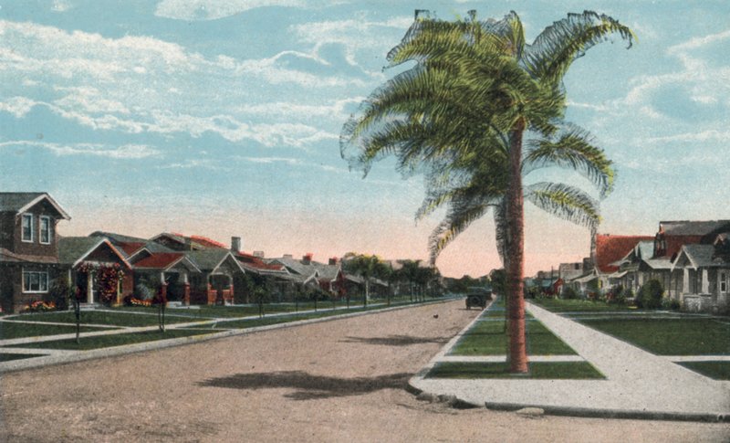 San Diego, Kalifornia: Residence Street (színes fotó) alkotó: American Photographer