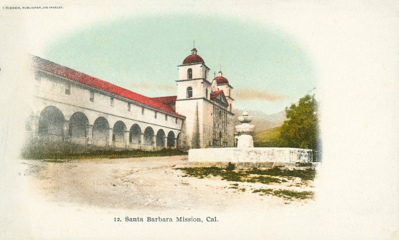 Santa Barbara misszió, Kalifornia (színes fotó) alkotó: American Photographer