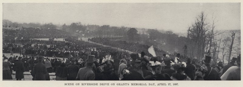 Jelenet a Riverside Drive-on Grant emléknapján, 1897. április 27-én (f/w fotó) alkotó: American Photographer