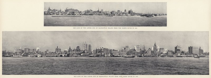 A Manhattan-sziget alsó végének égboltja a North River felől (f/w fotó) alkotó: American Photographer