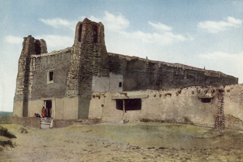 A régi templom, Pueblo of Acoma, Új-Mexikó (színes fotó) alkotó: American Photographer