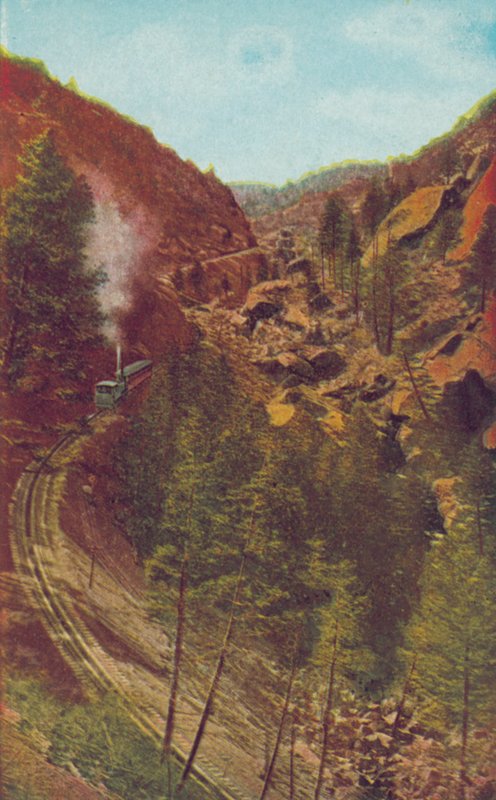 A Lépcső, a Pikes Peak Cog Roadon, Colorado (színes fotó) alkotó: American Photographer