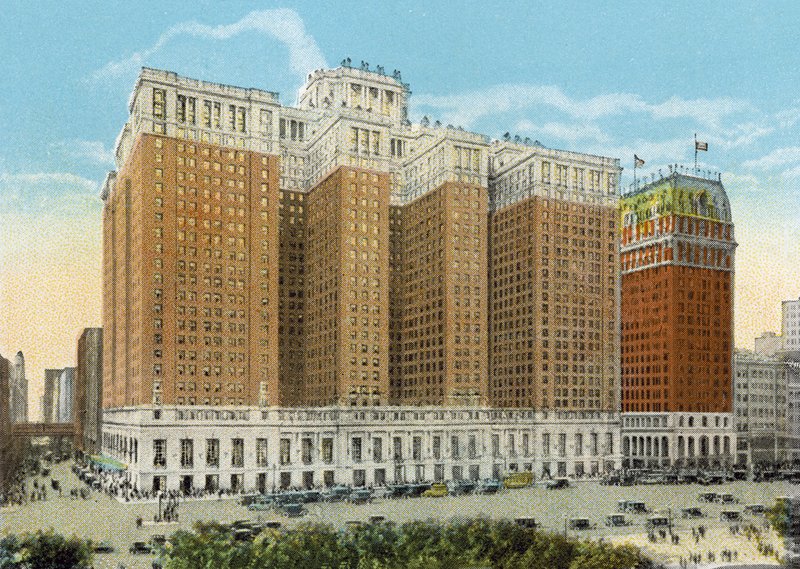 The Stevens Hotel, Michigan Boulevard (színes fotó) alkotó: American Photographer