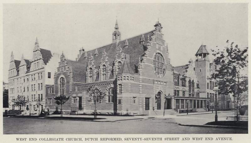 West End Collegiate Church, holland református, Seventy-Seventh Street és West End Avenue (f/w fotó) alkotó: American Photographer