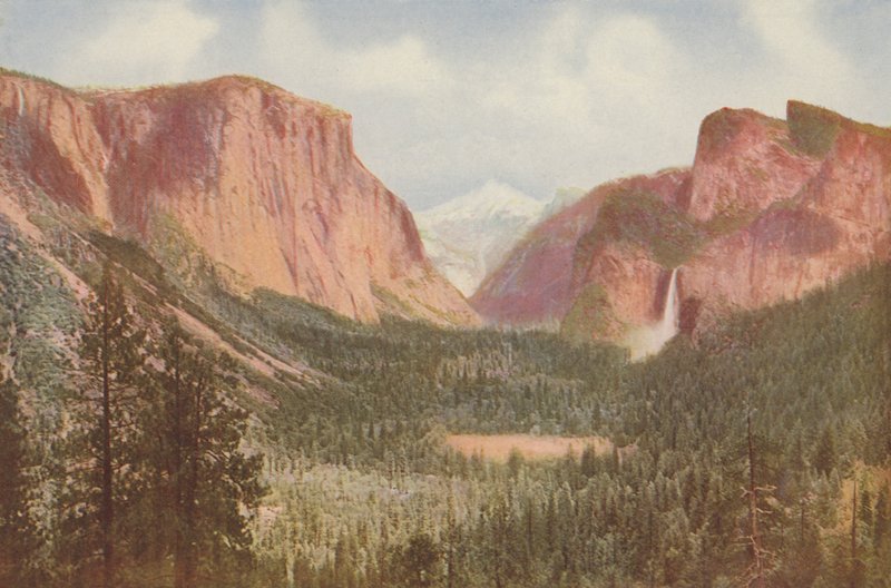 Yosemite Valley, Kalifornia, általános kilátás az Artists Pointról (színes fotó) alkotó: American Photographer
