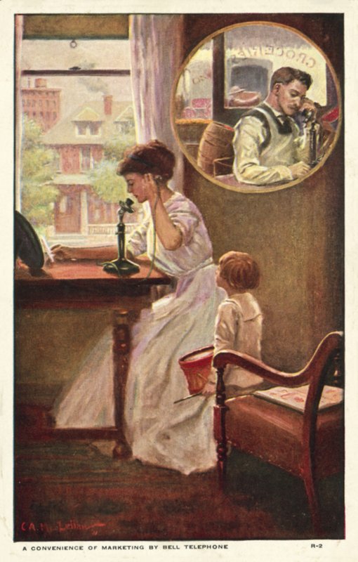 Marketing telefonhívás (színes litho) alkotó: American School