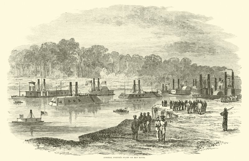 Admiral Porters flotta a Red Riveren, 1864. március alkotó: American School