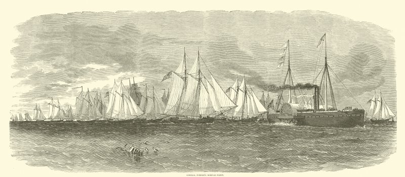 Admiral Porters aknavető flotta, 1862 alkotó: American School
