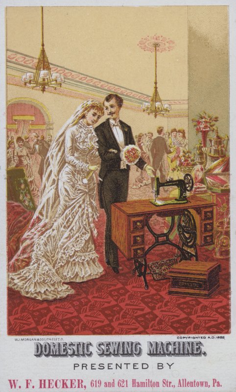 Háztartási varrógépek (chromolitho) hirdetése alkotó: American School