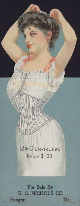 R&G női fűző (chromolitho) hirdetése alkotó: American School